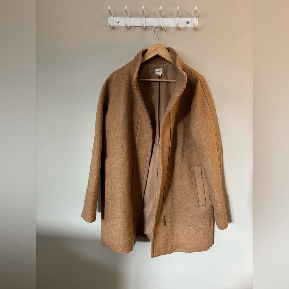 J. Crew Women’s Camel Wool Trench Coat